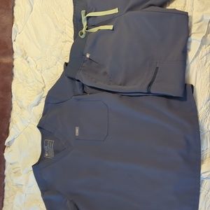 Grey Blue Figs scrubs